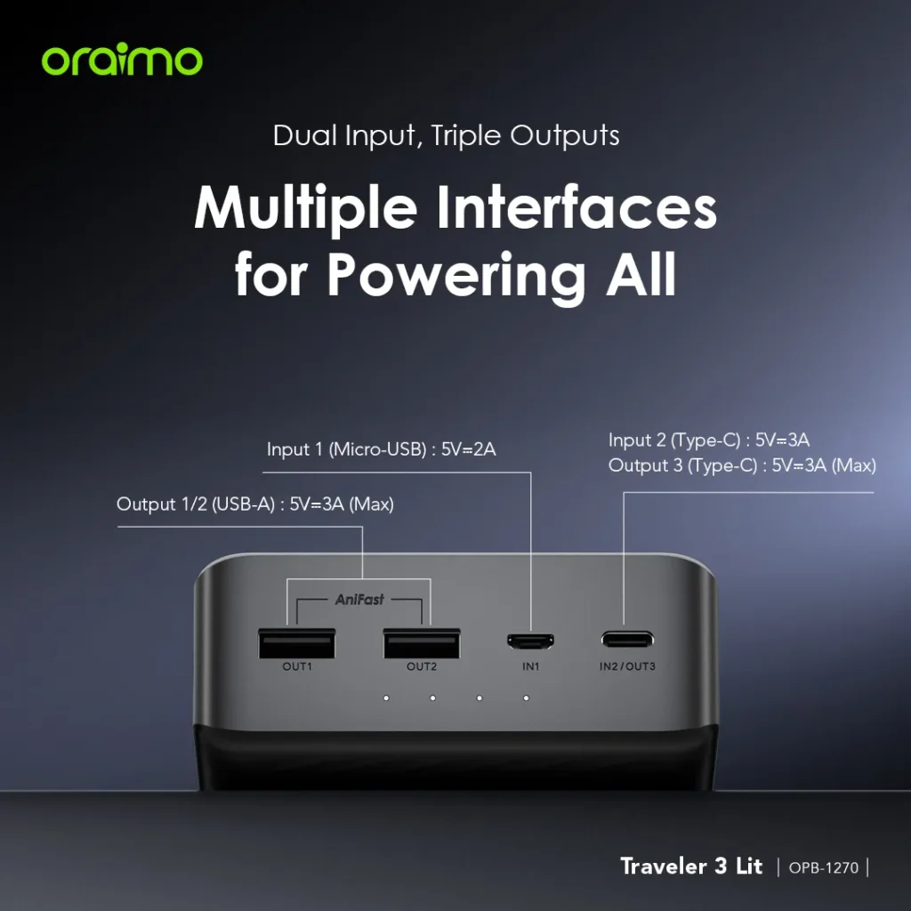 oraimo 27000mah power bank specification