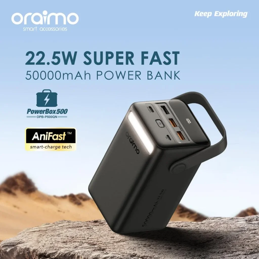 What Is the Oraimo PowerBox 500 50000mAh 22.5W Power Bank Price in Nigeria?