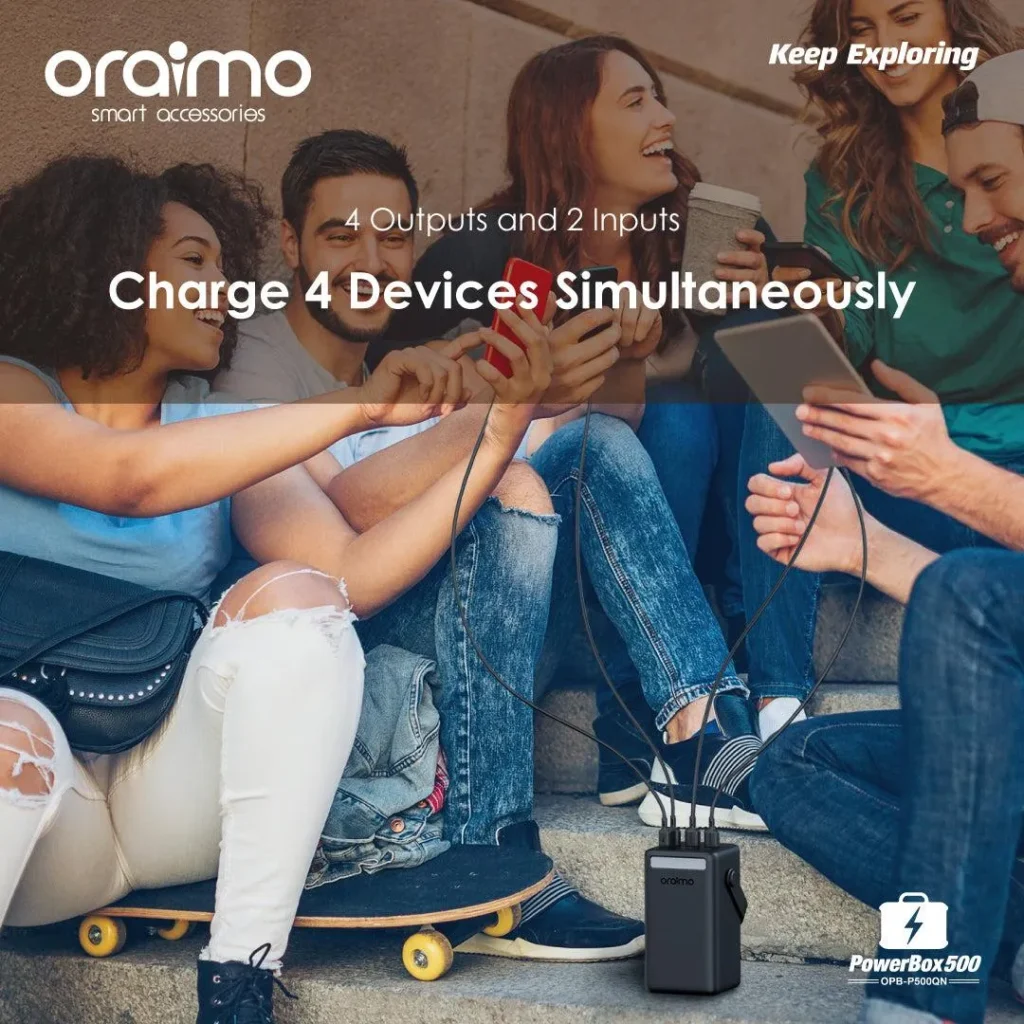 Capacity of Oraimo 50000 mAh AniFast Power Bank